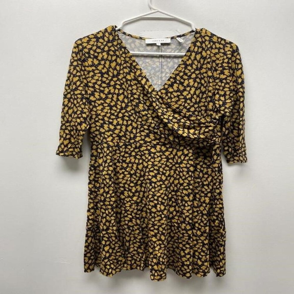 NEW Lark & Ro Womens Dress sz Large yellow/black